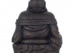 Figura de Buda feliz sentado en resina oscura