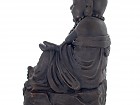 Figura de Buda feliz sentado en resina oscura