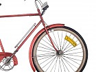 Adorno decorativo de bicicleta vintage en rojo