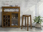 Mueble bar de madera color nogal Forest