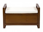 Banqueta baulera de madera con cojín