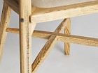 Silla comedor de madera de abedul con respaldo rejilla