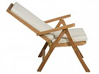 Silla reclinable para terraza de madera de teca
