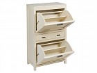 Mueble zapatero blanco puertas abatibles y cajón