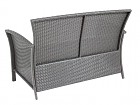 Conjunto 4 piezas de fibra sintética jardín gris y marrón