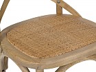 Silla vintage de madera y rattan 