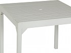 Mesa blanca para sombrilla