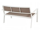 Conjunto mesa centro y sillones blanco y marrón