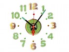 Reloj de pared adhesivo kiwi