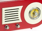 Radio transistor retro roja y beige