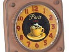 Reloj de metal envejecido café París