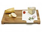 Tabla de corte de madera y porcelana