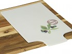Tabla de corte de madera y porcelana