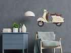 Adorno pared Vespa beige de metal