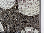 Cuadro mosaico de vidrio flores con reloj