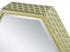 Espejo metal de pared forma hexagonal