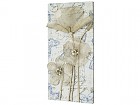 Cuadro vertical flores de metal A
