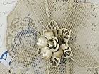 Cuadro vertical flores de metal A