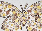 Cojín mariposas blanco vintage 60 cm