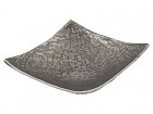 Centro aluminio cuadrado plata 24 cm