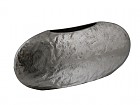 Jarrón aluminio oval plata 41 cm