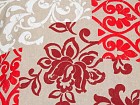 Cojín Damasco rojo 30x50 cm