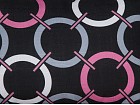 Cojín círculos negro 30x45