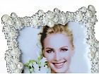 Portafotos perlas blancas 12x17 cm