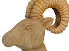 Cabeza de cabra de madera