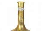 Jarrón botella dorado 25,5x25,5x51 cm