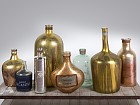 Jarrón botella dorado 25,5x25,5x51 cm