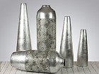 Jarrón bambú y metal 13x13x45,5 cm