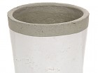 Jarrón blanco y gris A