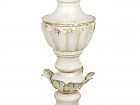 Candelabro vintage grande de hierro y cristal