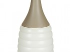 Jarrón cerámica blanco marrón 21x21x61 cm