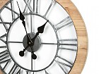 Reloj pared forja y madera vintage