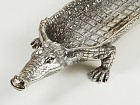 Figura cocodrilo plata