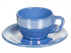J/6 taza té c/p. Lustre azul