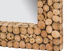 Espejo troncos de madera reciclada 47x47 cm
