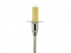 Candelabro plateado 10x10x26 cm