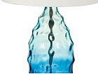 Lámpara mesa cristal azul