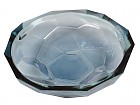 Centro mesa vidrio Origami azul 25x25x8