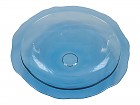 Centro mesa liso plato azul