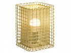 Lámpara mesa metal dorada 17x17x24 cm