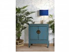 Lámpara mesa azul 28x28x60 cm