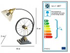 Lámpara mesa retro forma rueda