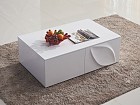 Mesa centro blanca lacada con cajones 