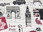 Banqueta baulera madera y tela Londres-París