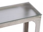 Recibidor de metal plateado