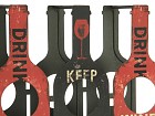 Botellero para 9 botellas rojo y negro